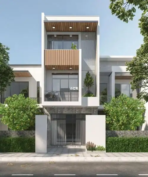 美丽的窄面宽现代北欧风情私家别墅