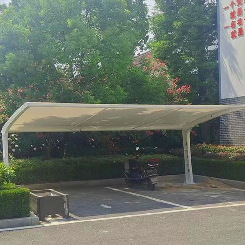 膜结构车棚停车棚家用景观棚小区自行车电动车遮阳雨蓬钢结构设计
