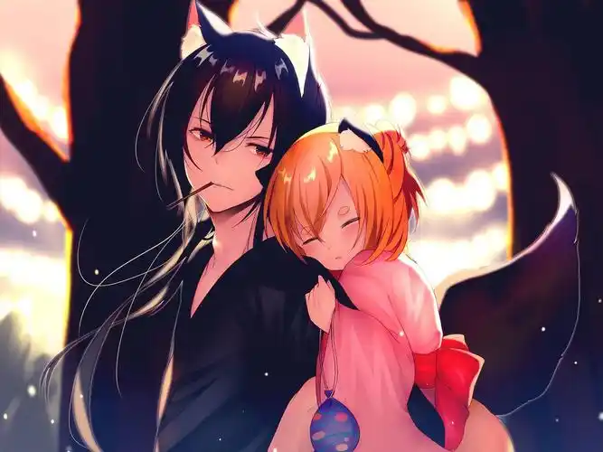 男女情侣二次元卡通壁纸我想最治愈的莫过于一个拥抱