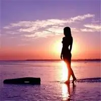 大海与美女头像图片