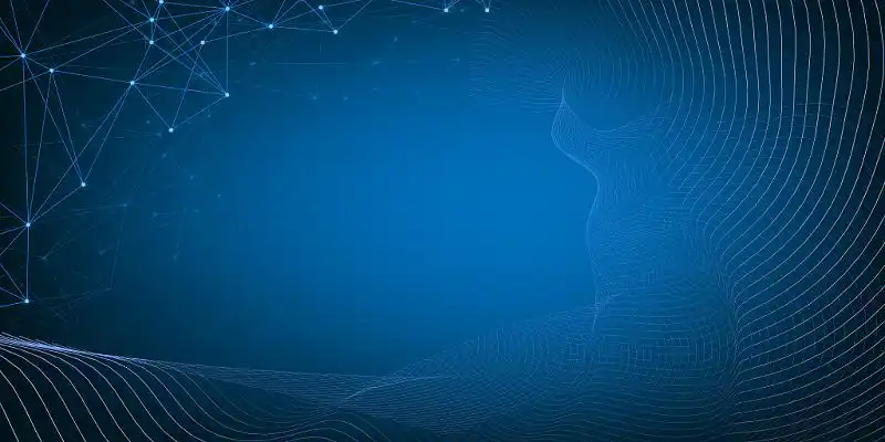 蓝色简约科技商务名片信纸条纹展板背景