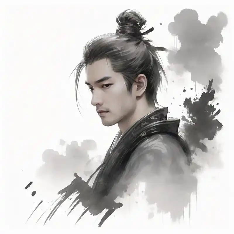 水墨风格男生古风头像92