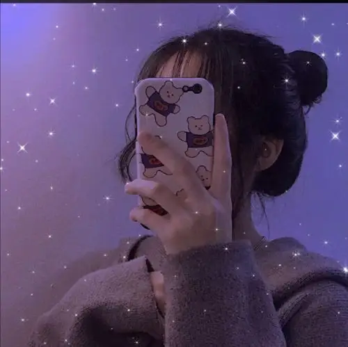 手机挡脸女头敲仙气