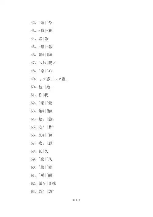 一个字情侣网名大全1