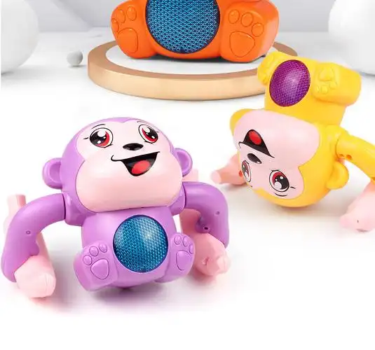 婴儿玩具有声会动宝宝幼儿早教01一至二半岁6六个月男孩女孩橙猴随机