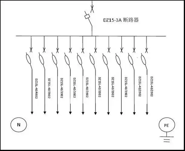 三级配电箱电气系统图
