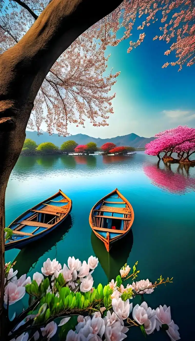 我想在春天和喜欢的人去西湖划船看风景,我还想在我不忙的时候和 - 抖