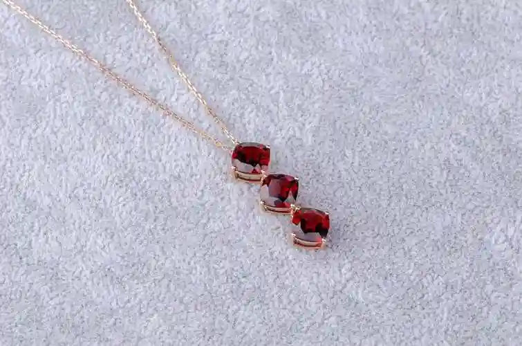 一口价angiebella18k金石榴石三用款吊坠