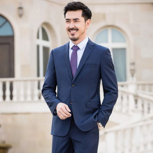 红都新款羊毛男装西服正装上班开会男士西装西服套装