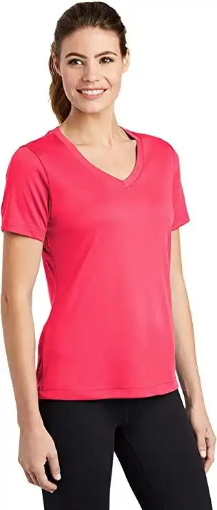 clothe co 女式短袖 v 领腋下吸湿排汗运动衫