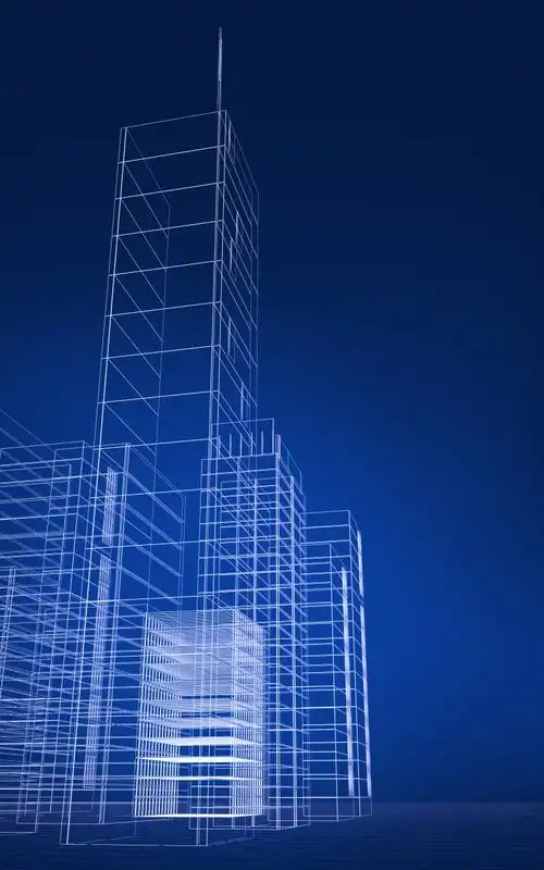 城市建筑物线条轮廓图片素材