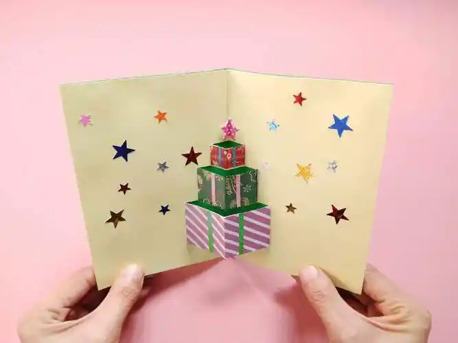 非常漂亮的圣诞节贺卡,简单几步就做好,手工diy图解教程