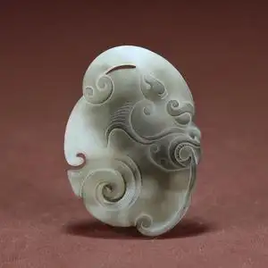 新疆和田黑山料白玉羊脂玉精品玉石挂件苏工仿古兽面貔貅西枫玉雕