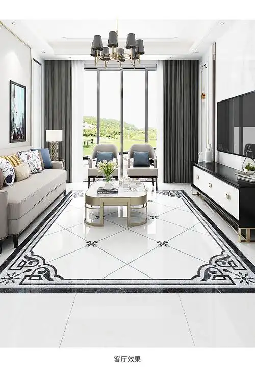 过道入户玄关地板砖客厅瓷砖拼花800x800欧式餐厅地毯砖拼图抛晶1600x