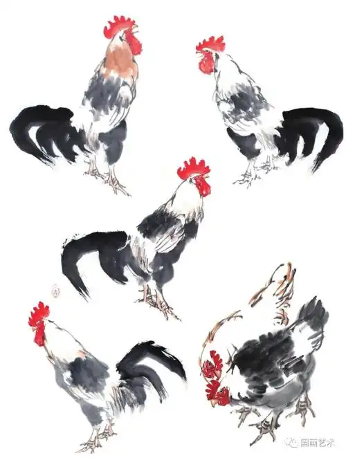 写意公鸡《篱畔秋酣呈吉祥》画法