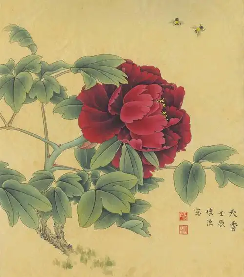 [国画高清大图]0014李怀臣工笔画牡丹高清图jpg-《天香》_4731x5362px