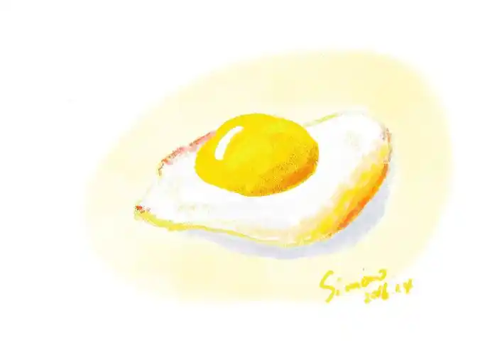 煎蛋-美食插画