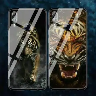 华为荣耀30pro手机壳50玻璃x10霸气老虎头荣耀9x男8xmax潮牌8c套