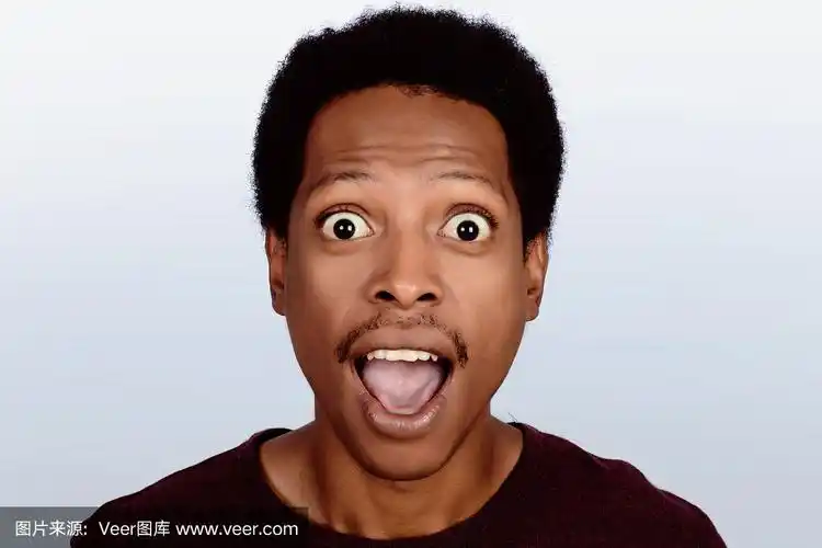 震惊的美国黑人的肖像.