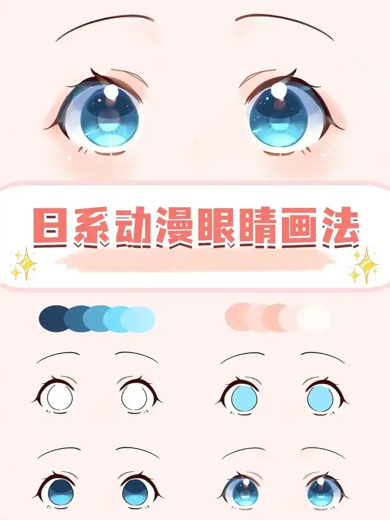 日系动漫眼睛画法.#画画 #板绘 #插画 - 抖音