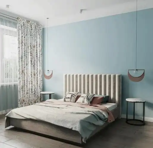 客厅卧室5,客厅选太空漫步色,耐看不出错客厅墙面刷的乳胶漆是太空