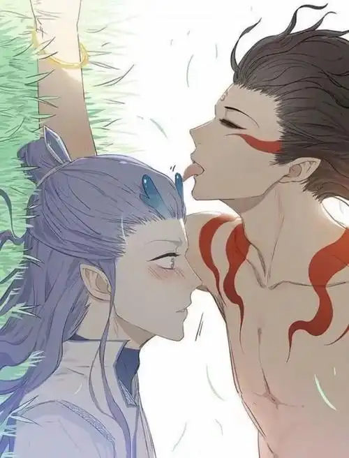 哪吒敖丙"高甜"背景图,自古红蓝出cp,看到图三爱了