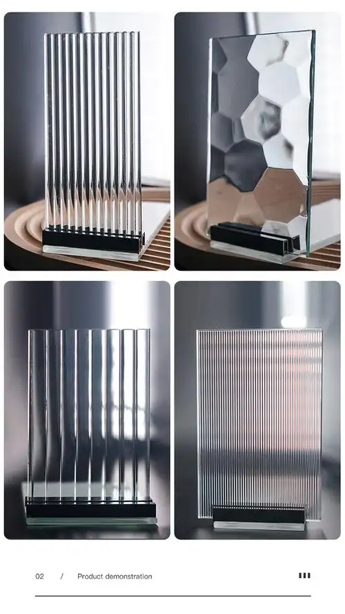 源厂定制超白长虹玻璃大小灯芯石头纹压花玻璃磨砂门窗隔断透光