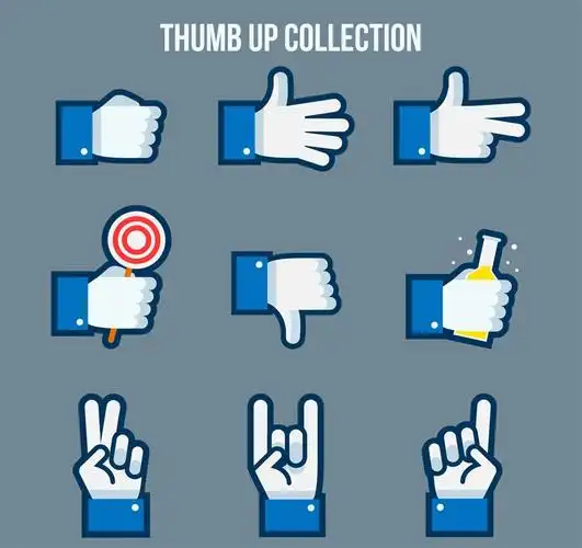 9款创意手势设计矢量素材