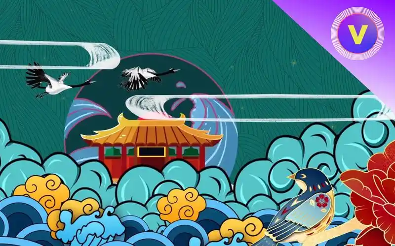 素材分享-中国风国潮流行元素背景mg05