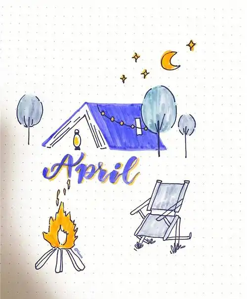 四月子弹笔记手帐封面