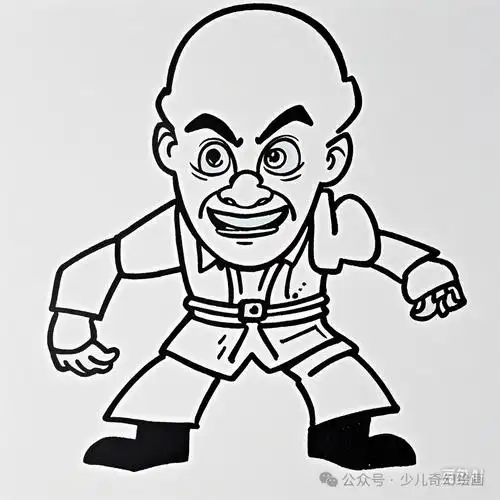 光头强简笔画来了