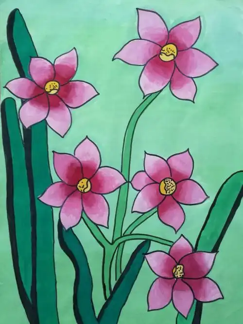 孩子们的作品(初学水粉装饰画,展现出孩子们绘画天赋)