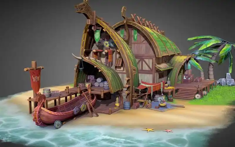 【maya场景建模】一组海边船仓模型来咯!