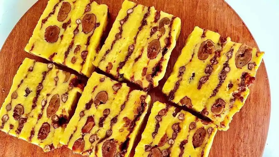 北方特色年糕黄米切糕做法软糯香甜还拉丝越嚼越香