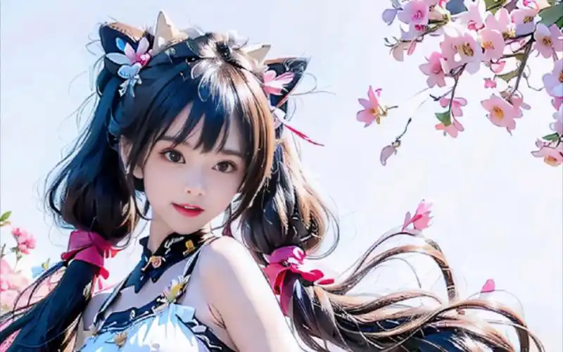 给粉丝大佬返图04-双马尾猫耳少女(二次元转三次元真人风格cosplay)