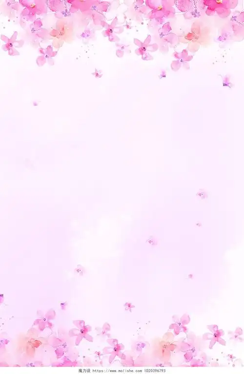 清晰水彩春分春天樱花海报背景