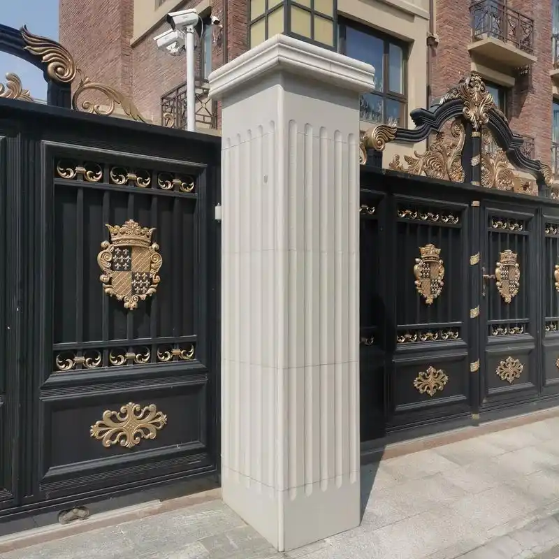 庭院大门的柱子款式 竖纹经典款.#图文伙伴计划 #罗马柱瓷砖 - 抖音