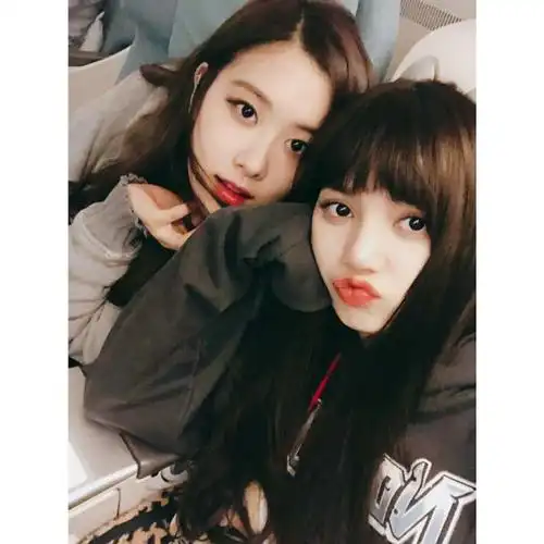 lisa亲了朴彩英的脸