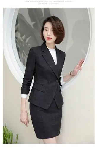 件职业装女装套装小西装秋冬新款时尚洋气商务正装韩版休闲气质工作服