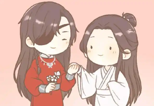 q版的花城和谢怜,每一组都很可爱!