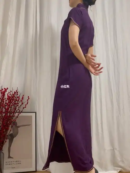 蓝紫色旗袍合集