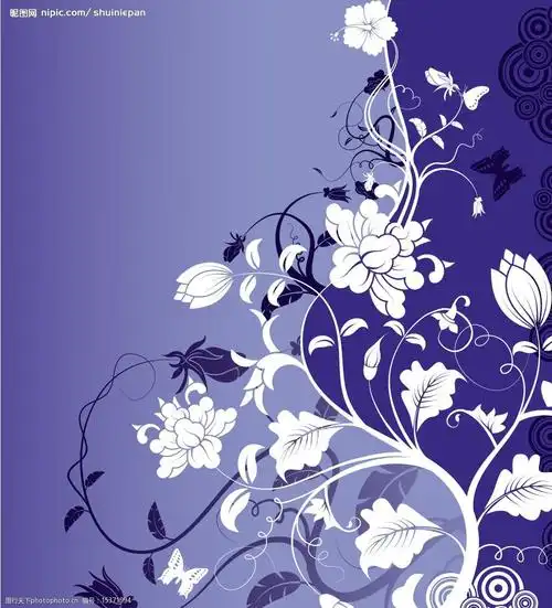 关键词:矢量美丽花底图 精美 花纹 底图 蓝色 其他矢量 矢量素材 矢量