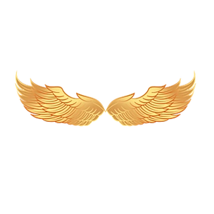 矢量金属金色天使翅膀手绘插画创意设计