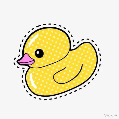 卡通小黄鸭png素材透明免抠图片-卡通手绘