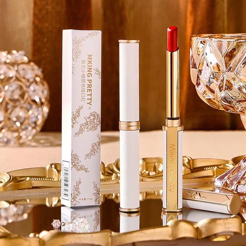 小众小羊皮口红哑光丝绒唇膏显白细管学生小金管雾面不沾杯平价