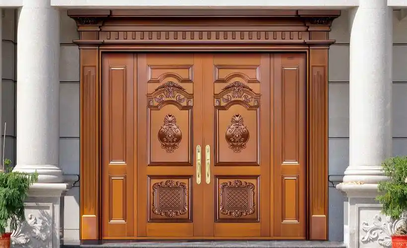 l002名流世家别墅铜门豪华铜门四开铜门