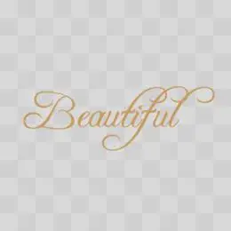 beautiful 艺术字 英文字体