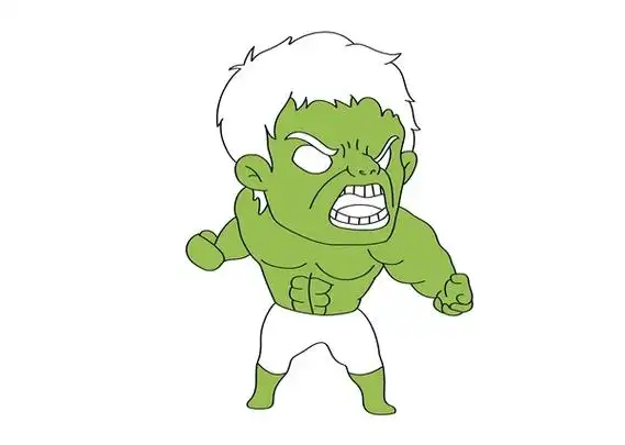 绿巨人浩克简笔画步骤67教程