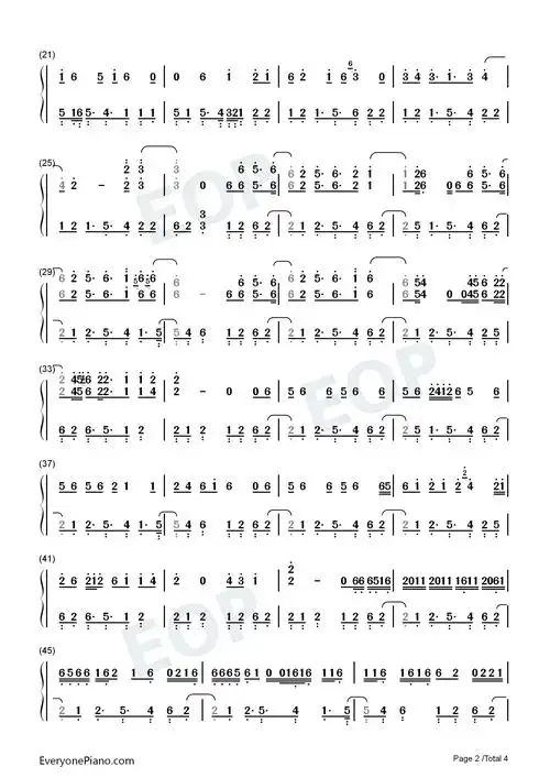 琉璃-银临双手简谱预览2