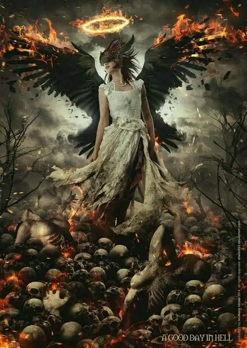 堕天使【fallen angel】指的是背叛上帝,自甘堕落于地狱的天使